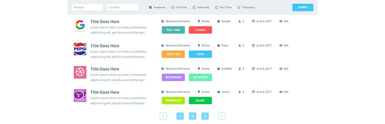 Gestionnaire de sites d'emploi