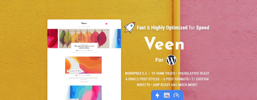 Veen - Blog minimal et léger