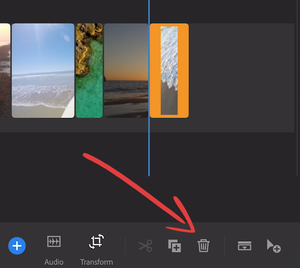 Adobe Rush - Supprimer la vidéo