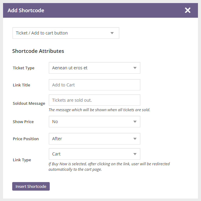 ajouter un shortcode
