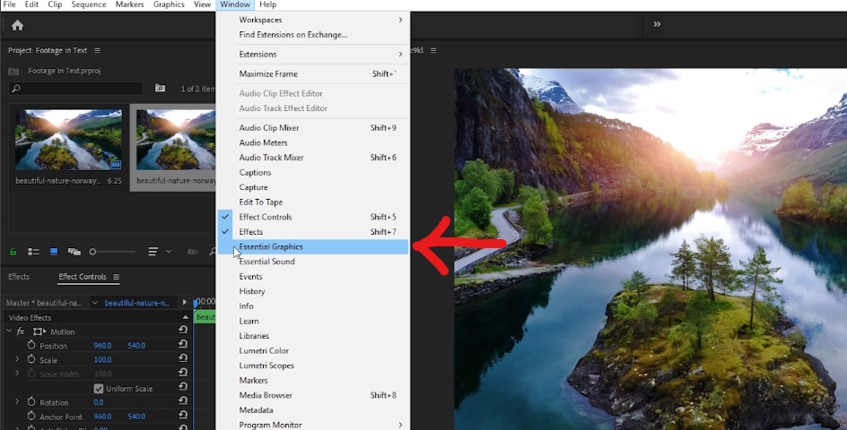 Graphismes essentiels dans Adobe Premiere Pro