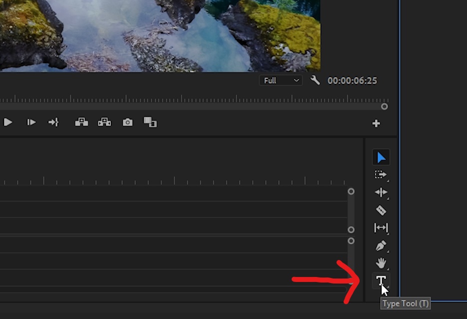 Outil de saisie dans Adobe Premiere Pro