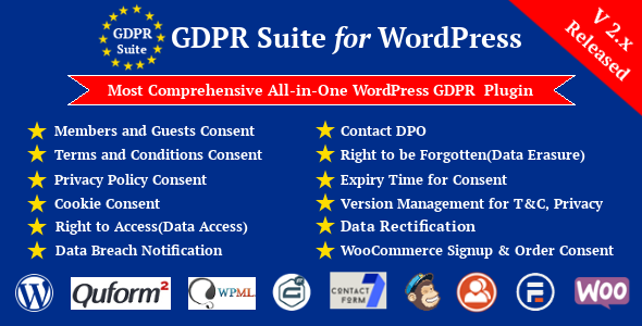 Plugin WordPress Premium de la suite de conformité au RGPD