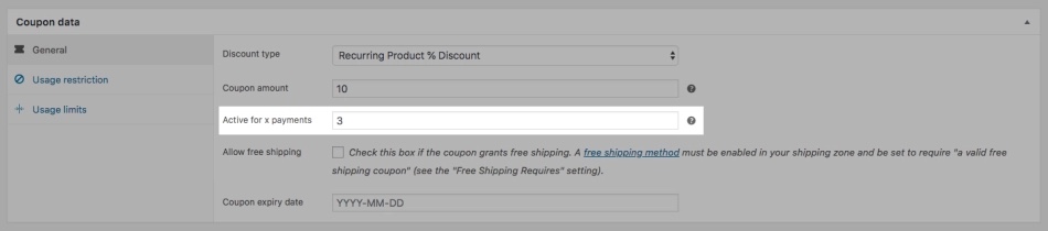 Codes d'abonnement dans les abonnements WooCommerce