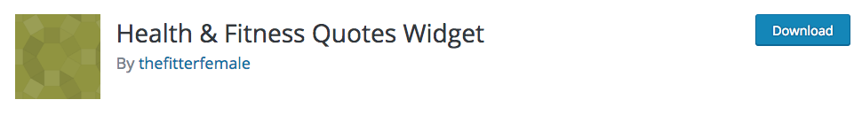 Widget de citations sur la santé et la forme physique