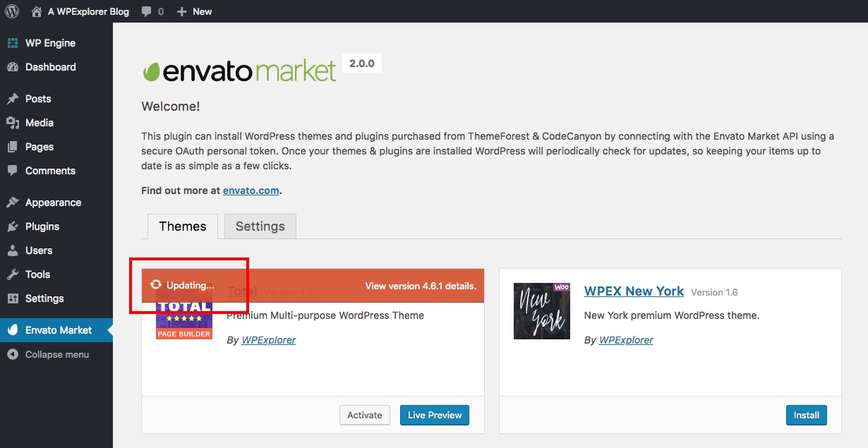 Mettre à jour vos articles Envato