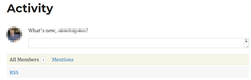 Activité de BuddyPress