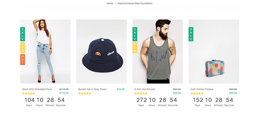 woocommerce-vente-compte à rebours