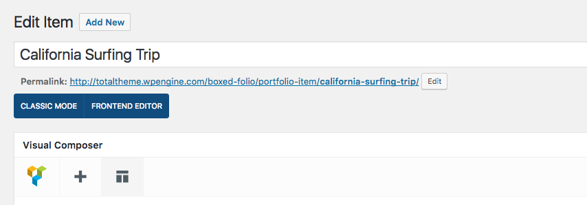 Créateur de modèle de page de portefeuille total