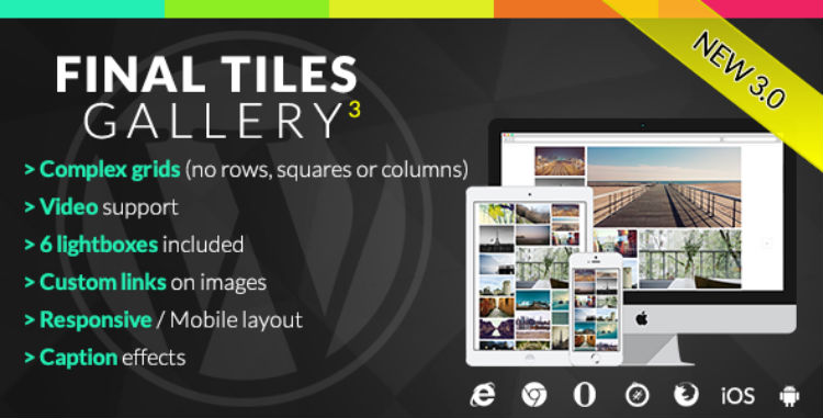 Galerie de grilles de tuiles finales pour WordPress