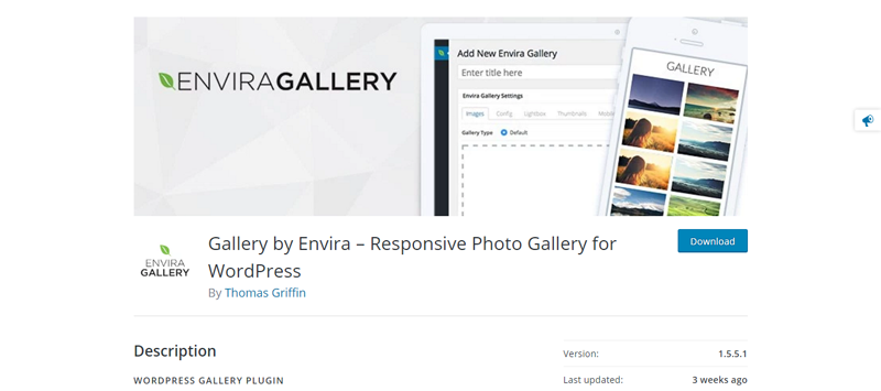 galerie de galeries wordpress par envira