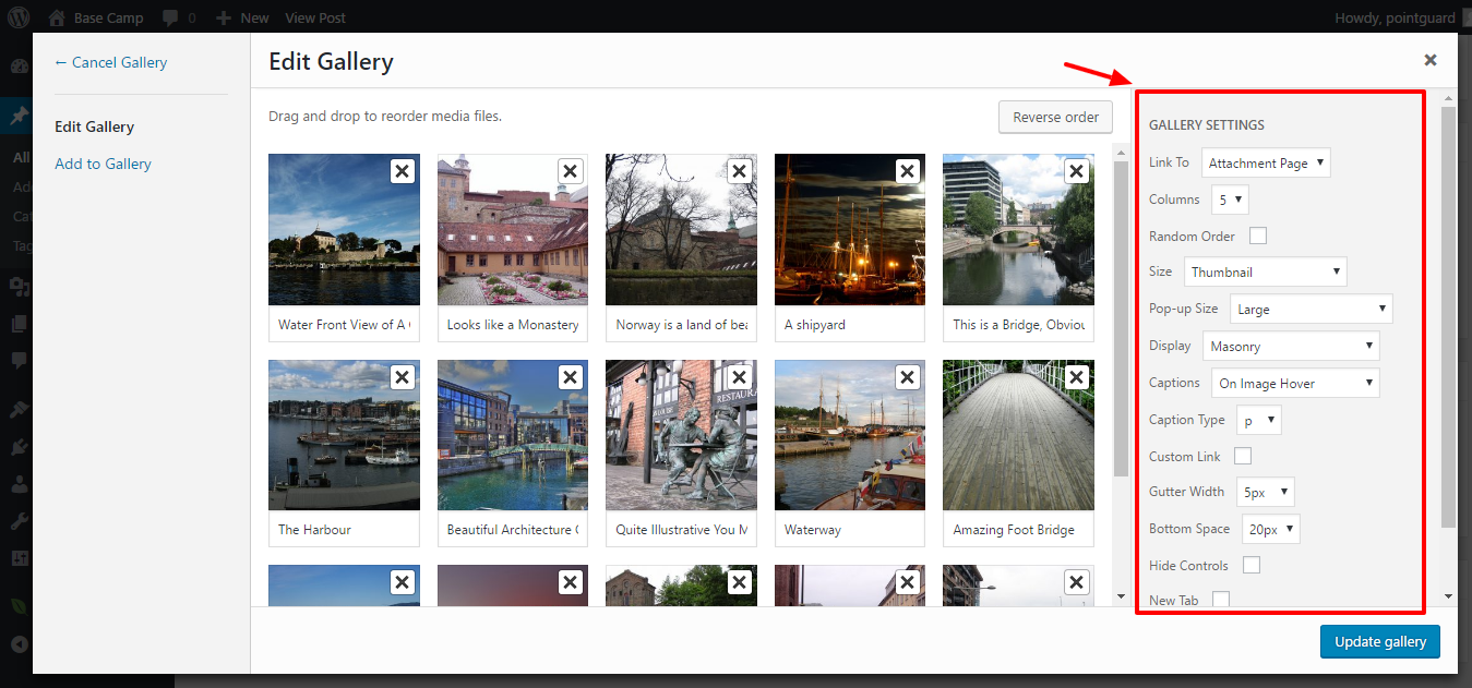 galeries wordpress toile wp