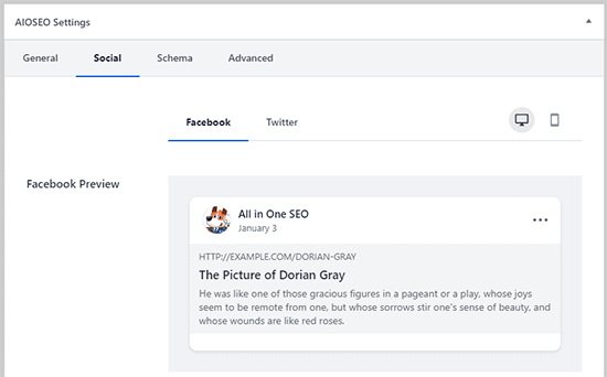 Aperçu Facebook AIOSEO - Themelocal Aperçu Facebook AIOSEO