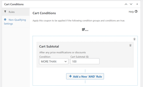 Configurer les conditions du panier - Themelocal Configurer les conditions du panier