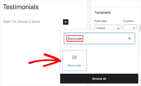 Sélectionnez le bloc de shortcode - Themelocal Sélectionnez le bloc de shortcode