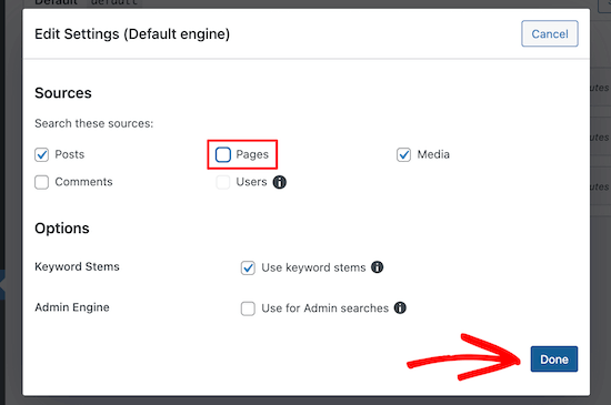 Décochez la case des pages et enregistrez - Themelocal Décochez la case des pages et enregistrez