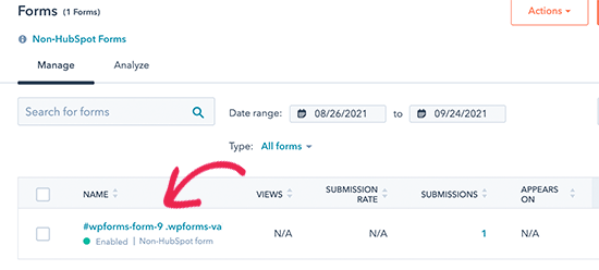 Lead capturé par WPForms - Themelocal WPForms a capturé le plomb