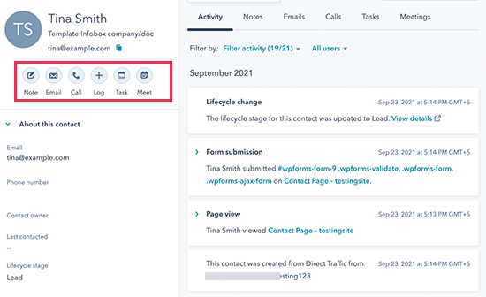 Vue contact - Themelocal Vue contact