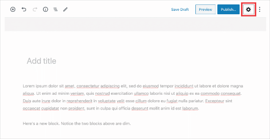 Gear Remove Sidebar - Themelocal Engrenage supprimer la barre latérale