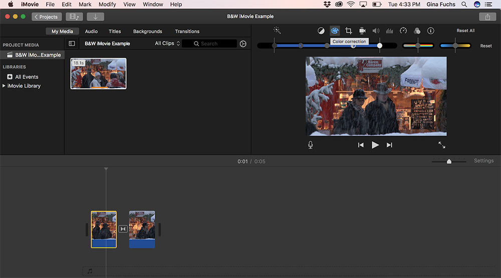 1637353450 356 Comment convertir des images en noir et blanc dans iMovie