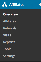 Affilié WP Menu