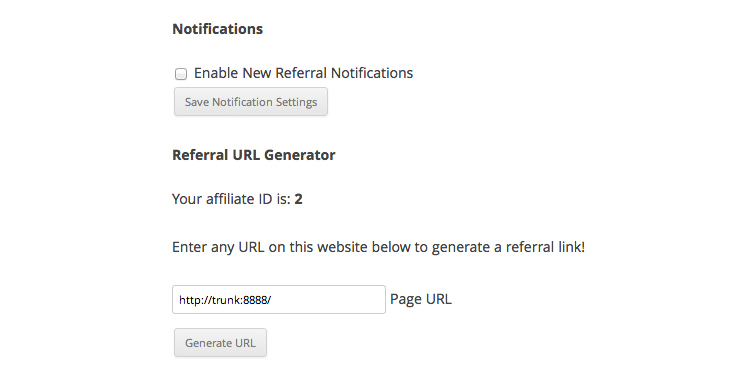 Options de parrainage de la zone affiliée