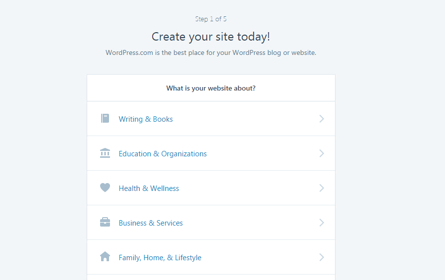 Calypso pour WordPress Ajout d'un site WordPress.com Étape 3