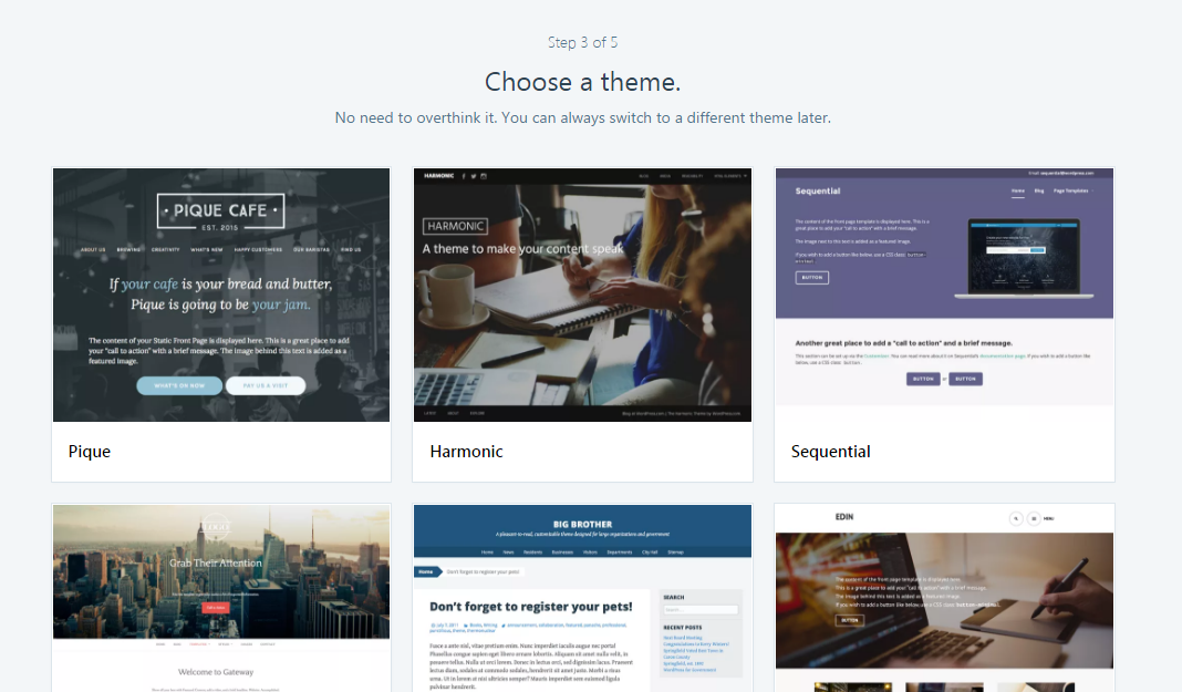 Calypso pour WordPress Ajout d'un site WordPress.com Étape 5