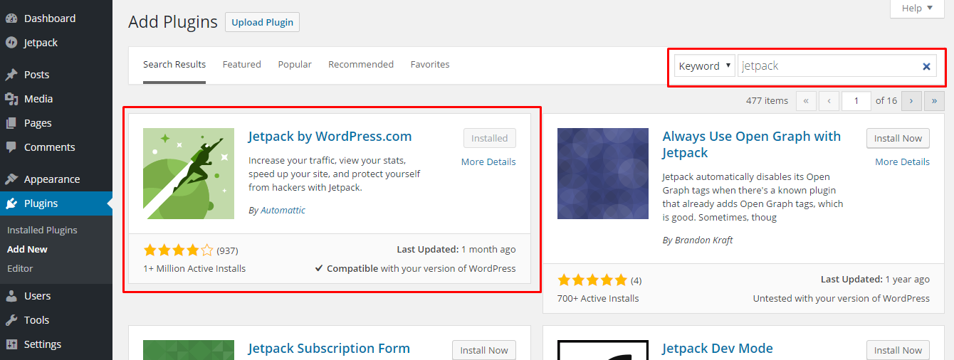 Calypso pour WordPress Ajout d'un site WordPress.org Étape 1