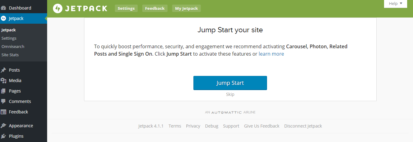 Calypso pour WordPress Ajout d'un site WordPress.org Étape 4