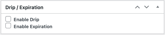 Voir les options d'égouttement et d'expiration du contenu