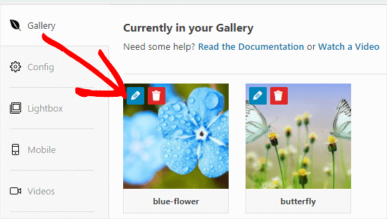 Cliquez sur le bouton Modifier pour modifier une image dans votre galerie - Themelocal Cliquez sur le bouton Modifier pour modifier une image dans votre galerie