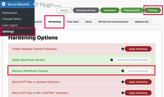 Durcissement de la version de Sucuri WordPress - Themelocal Durcissement de la version de Sucuri WordPress