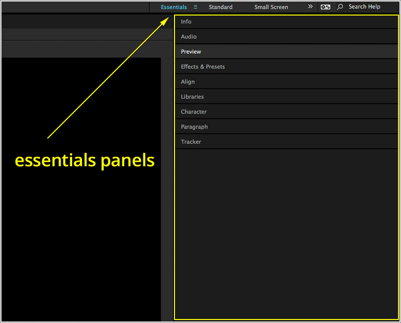 Guide du débutant After Effects Outils essentiels