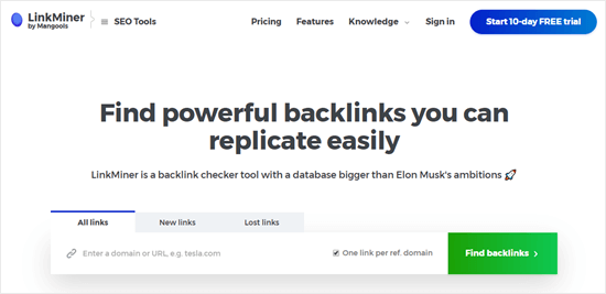 L'outil de backlinks Linkminer - Themelocal L'outil de backlinks LinkMiner