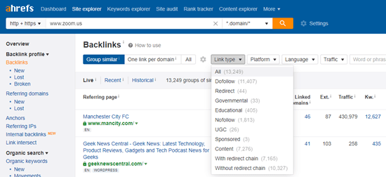 Filtrage des backlinks avec Ahrefs - Themelocal Filtrage des backlinks avec Ahrefs