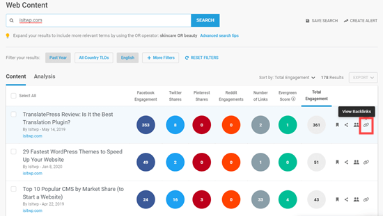 Vérifier les détails des backlinks dans Buzzsumo - Themelocal Vérifier les détails des backlinks dans Buzzsumo