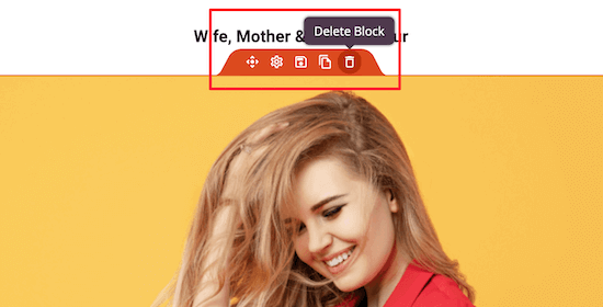Supprimer le bloc de contenu - Themelocal Supprimer le bloc de contenu