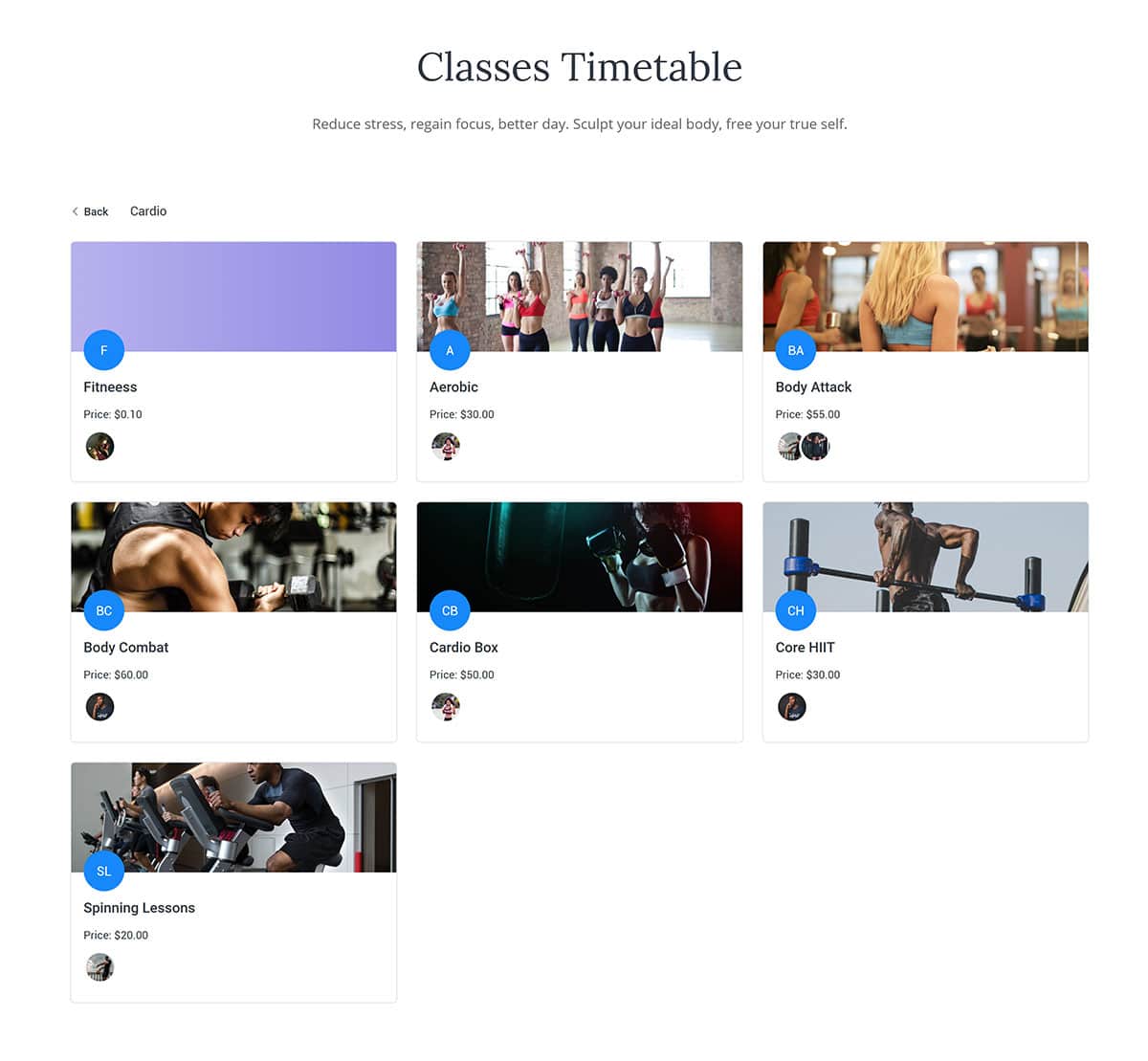 Horaire de classe