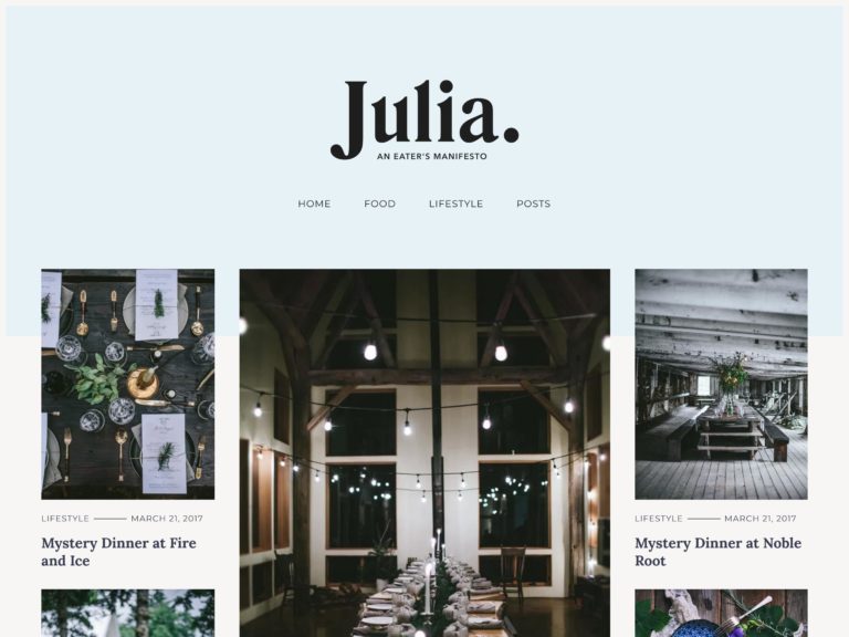 Le thème Julia Lite.