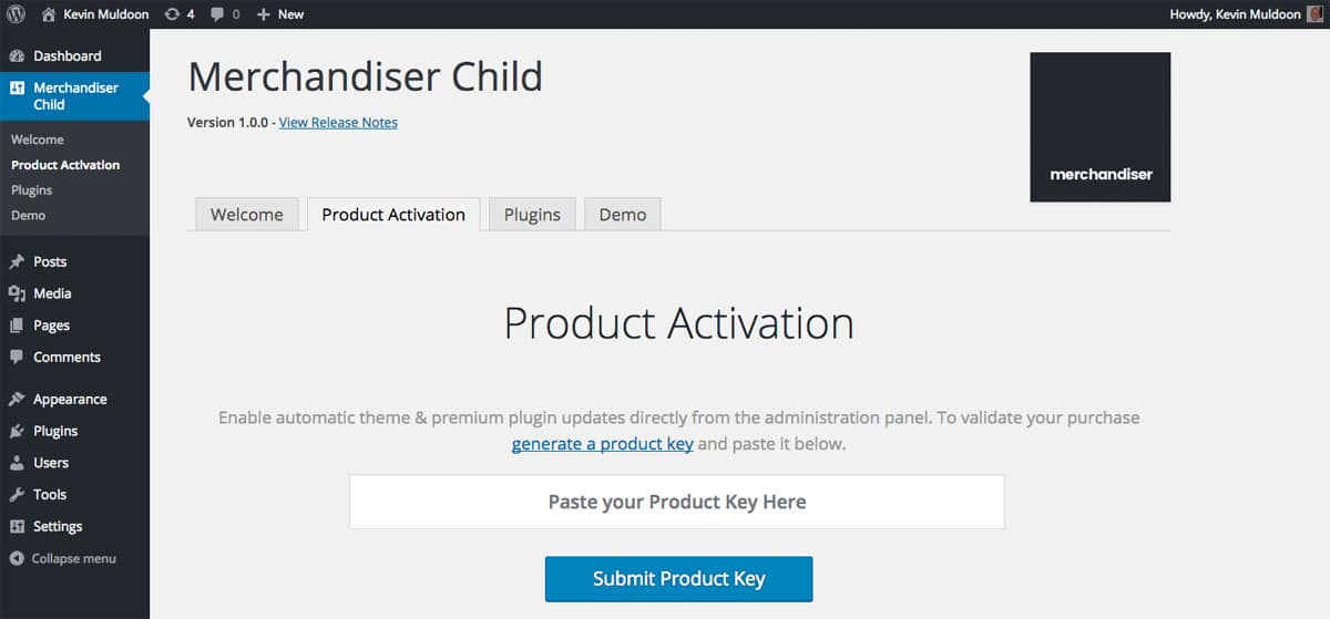 Activation du produit du marchandisage