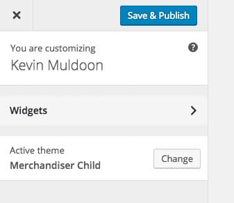 Personnalisateur de thème WordPress avec thème enfant