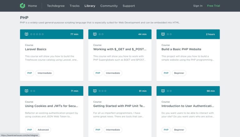 Cours PHP TreeHouse