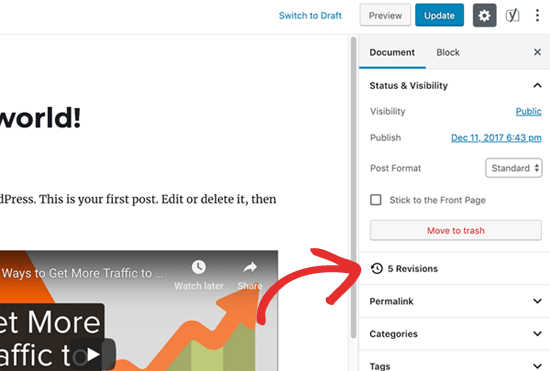 Publier des révisions dans WordPress - Themelocal Publier des révisions dans WordPress