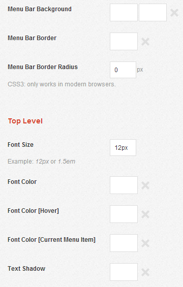 Options CSS