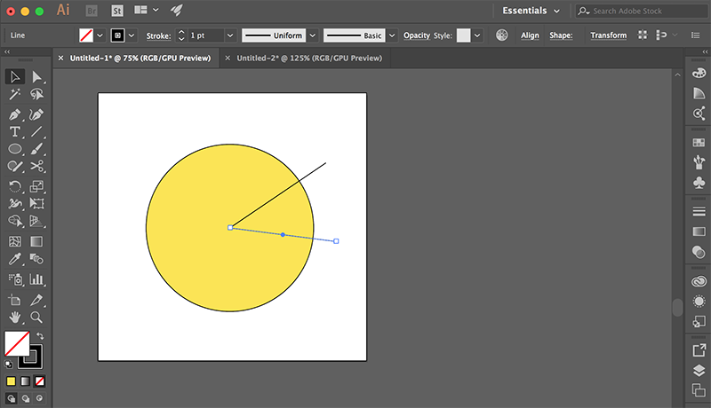 Tracer des lignes pour diviser le cercle