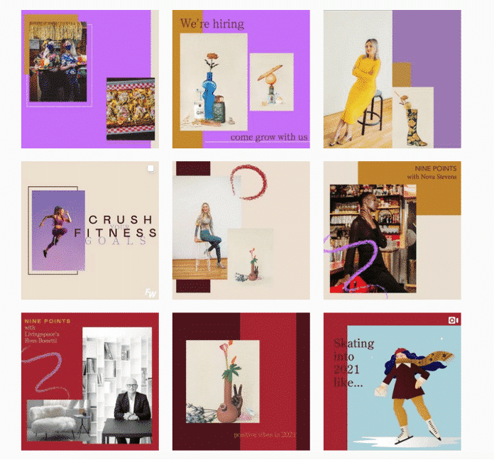 Palette de couleurs variables de l'agence Nine Point