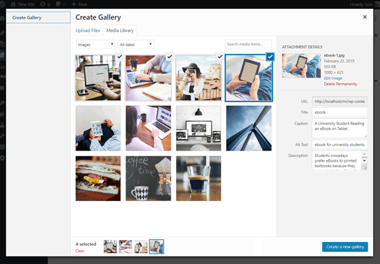 Sélectionnez des images pour créer une galerie dans WordPress - Themelocal Sélectionnez des images pour créer une galerie dans WordPress
