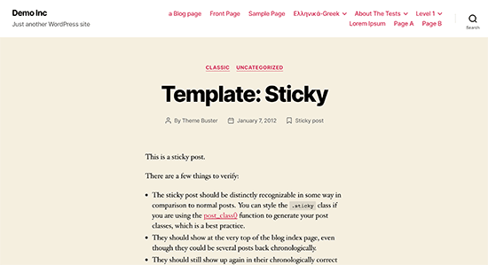 Données factices générées dans le thème WordPress par défaut - Themelocal Données factices générées dans le thème WordPress par défaut