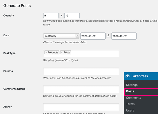 Générer des articles factices dans WordPress - Themelocal Générer des articles factices dans WordPress